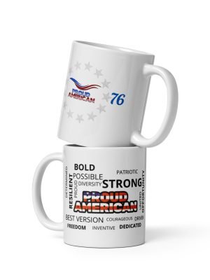 Proud American White Glossy Mug