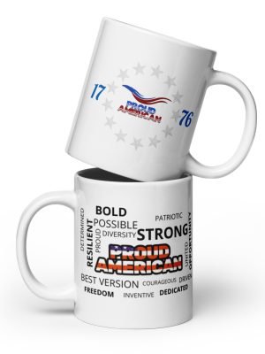 Proud American White Glossy Mug