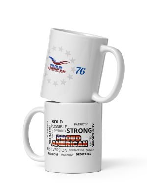 Proud American White Glossy Mug