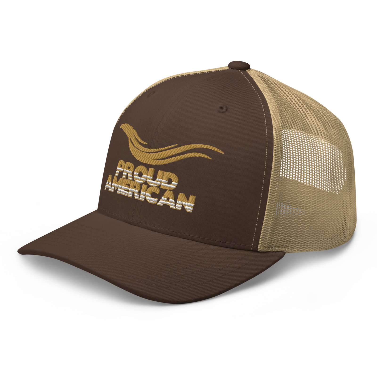 retro trucker hat brown khaki left front 69b888eae5fe0.jpg