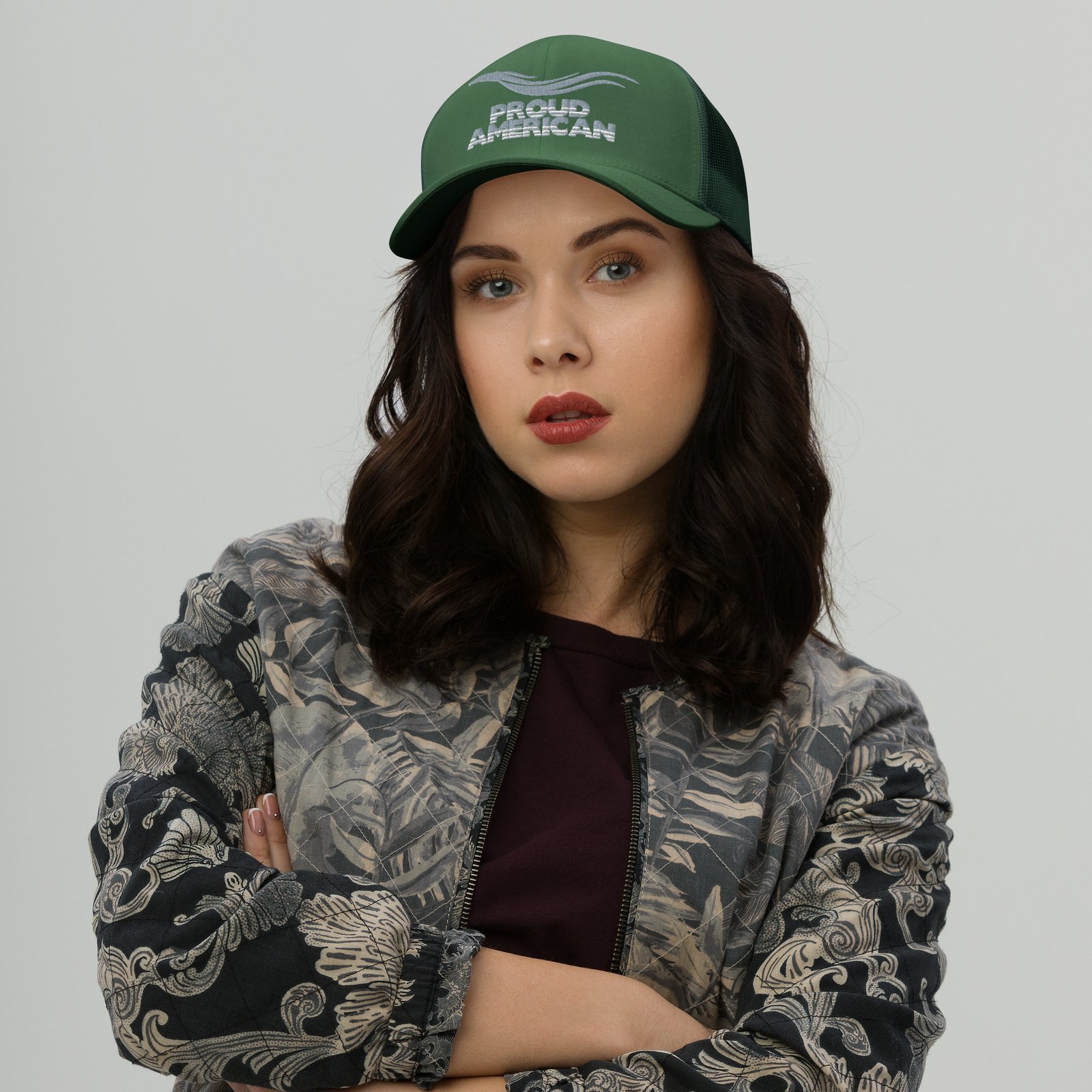 retro trucker hat evergreen front 69bc54bee45a1.jpg